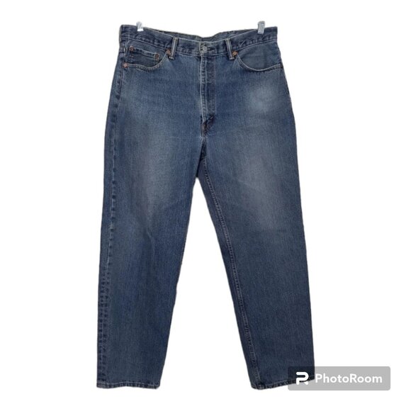 Levi's Jeans Men's Size 38x32 Tapered Leg 550 Denim Relaxed Fit Blue Work Pants - Picture 1 of 16